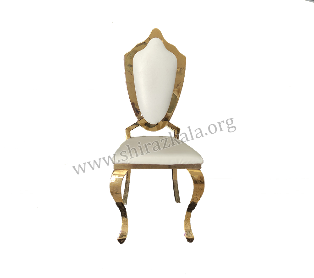 تصویر  صندلی مبله تاجدار طلایی 