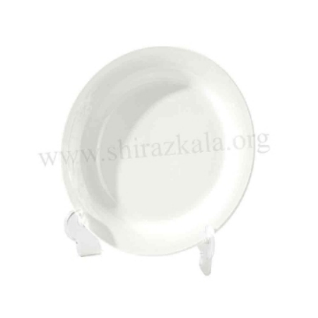 تصویر  بشقاب تخت شیرینی خوری چینی سفید (قطر 16 سانت)